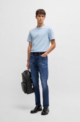 Jean Slim Delaware en denim stretch bleu fonc&eacute;, Bleu fonc&eacute;