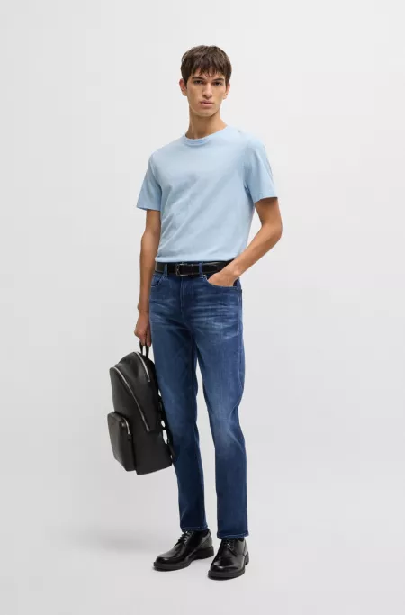 Delaware slim-fit jeans in dark-blue stretch denim