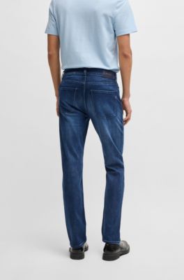 Jean Slim Delaware en denim stretch bleu fonc&eacute;, Bleu fonc&eacute;