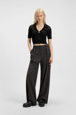 Mocassins en similicuir avec bride &agrave; boucle, Noir