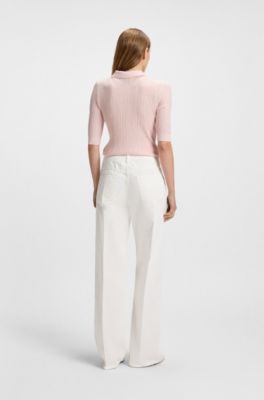 Relaxed-fit jeans white Egyptian-cotton denim