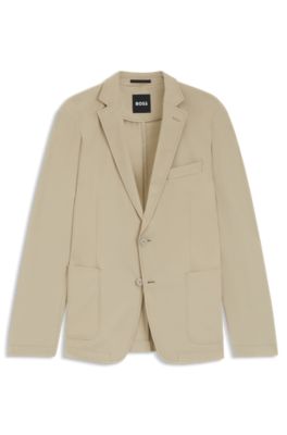 Veste de costume Slim en tissu softshell stretch id&eacute;al pour voyager, Beige clair