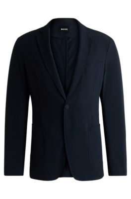 BOSS - Slim-fit suit jacket in travel-friendly stretch softshell