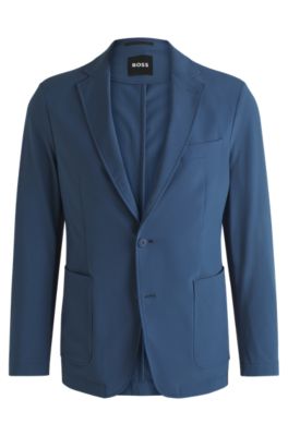 Americana slim fit en membrana el&aacute;stica ideal para viajar, Azul