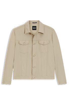 Relaxed-fit overshirt in washable stretch fabric