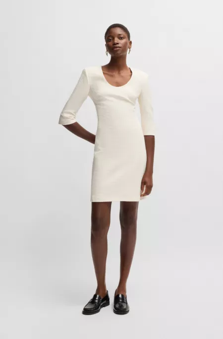 Bodycon dress in ottoman cotton
