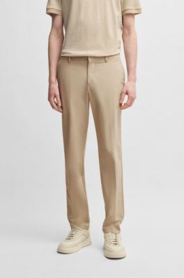 パンツ 50s rayon gaba slacks trousers beige パンツ 50s rayon gaba slacks trousers beige BOSS - Slim-fit