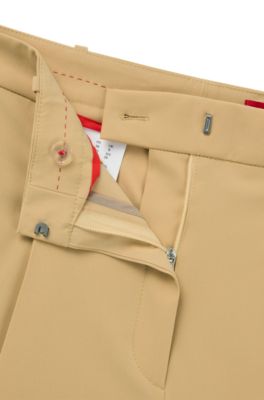Relaxed-fit cargo trousers in stretch fabric, Light Yellow