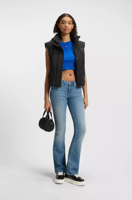 Water-repellent gilet with Happy HUGO badge