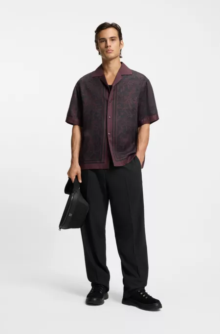 Modern-fit trousers in stretch twill