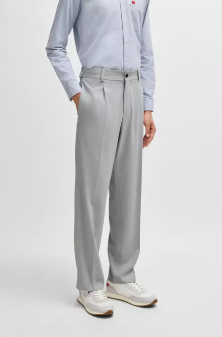 Modern-fit trousers in stretch twill