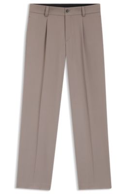 Modern-fit trousers in stretch twill, Light Brown