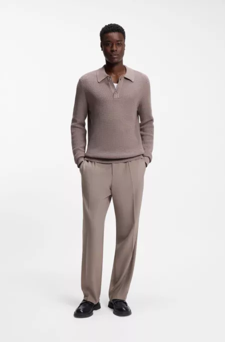Modern-fit trousers in stretch twill