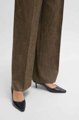 Nappa-leather pumps with Double B monogram, Black