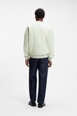 Sudadera oversize fit de felpa de algod&oacute;n con logo estampado a tono, Cal