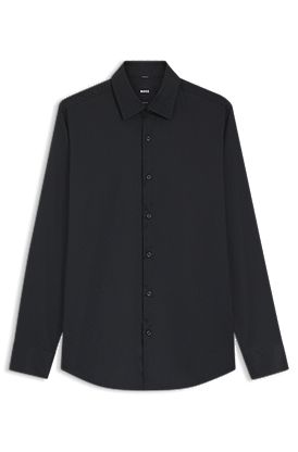 Slim-fit shirt in performance-stretch twill