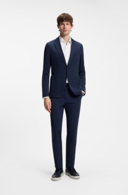 Slim-fit shirt in performance-stretch twill, White