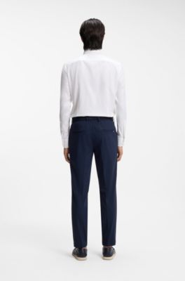 Slim-fit shirt in performance-stretch twill, White