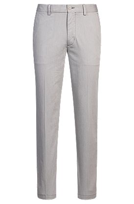 Slim-fit trousers in easy-iron poplin