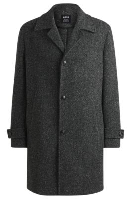 Hugo Boss Boss Selected By Beckham Wool-blend Coat In Grey