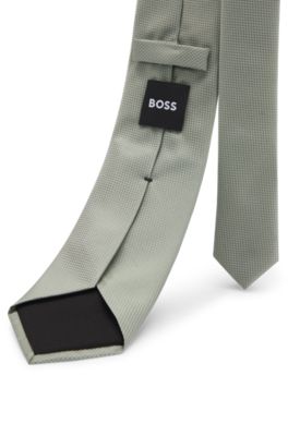 Corbata en jacquard de seda con microestampado, Cal