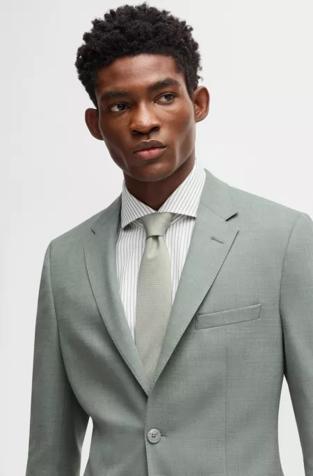 Micro-pattern jacquard tie with silk