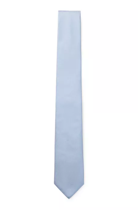 Micro-pattern jacquard tie with silk