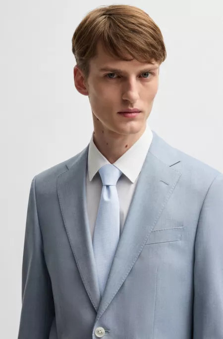 Micro-pattern jacquard tie with silk