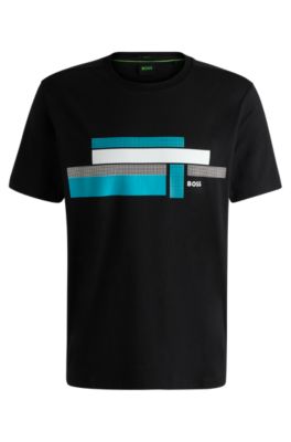 ★Hugo Boss★ Double Logo Short Sleeve T-Shirt Relaxed Fit 5 HUGO - Cotton-jersey relaxed-fit T-shirt with double logo