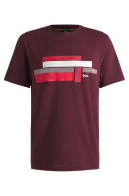 【送料&関税込】Hugo Boss Techno Fabric T-shirt BOSS - T-shirt with drop-needle stitching - Black