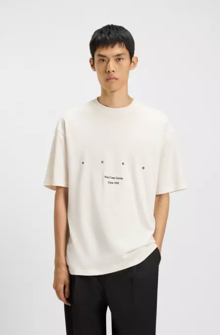 Cotton-jersey T-shirt with LA artwork