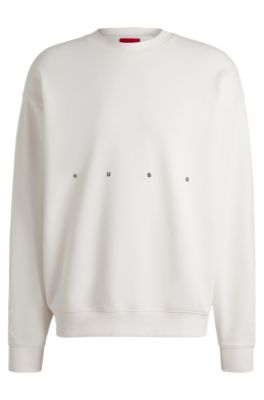 驚きの価格 - HUGO Cotton-terry White - artwork logo with sweatshirt トップス