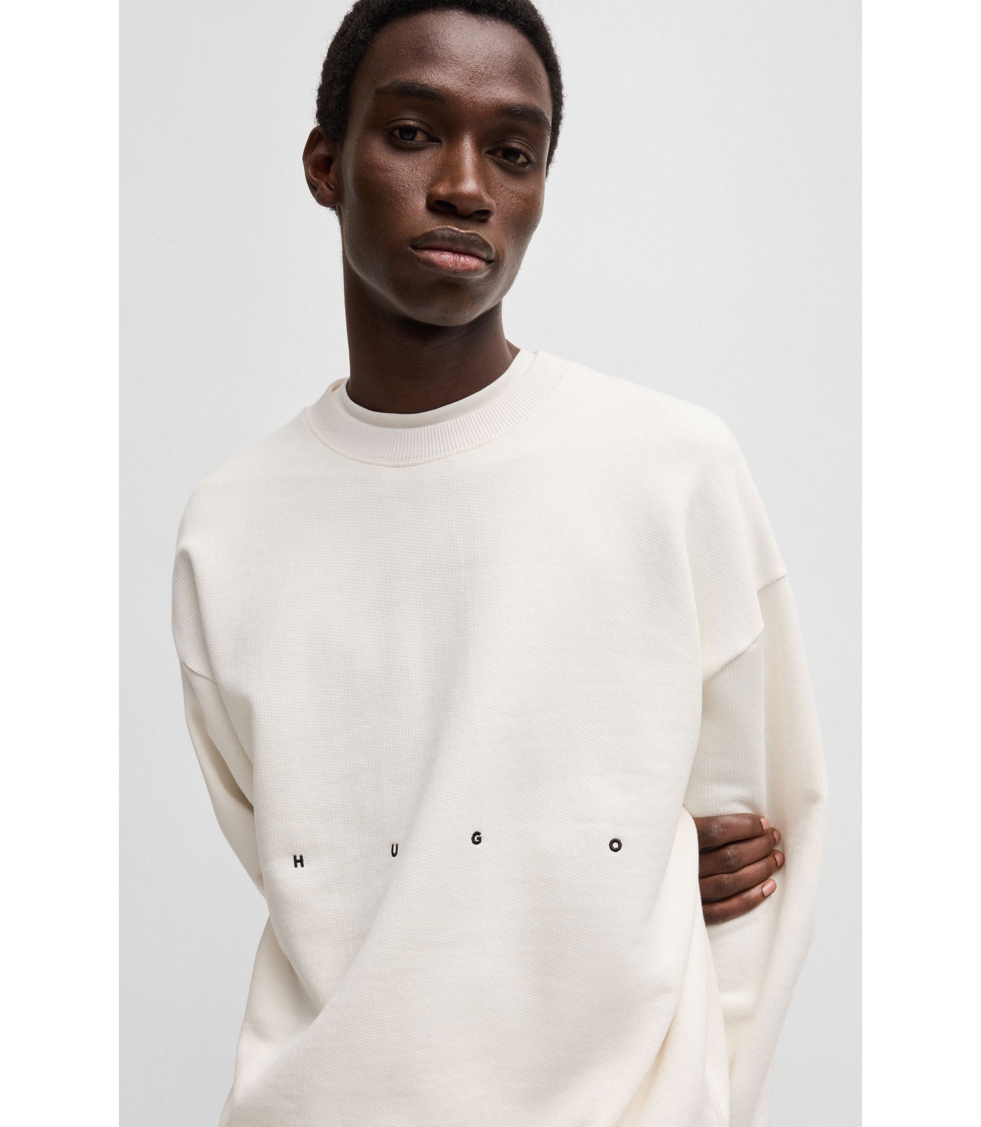 トップス Brushed terry logo emb sweat Women's Brushed Chest Graphic Crew Sweatshirt - Timberland