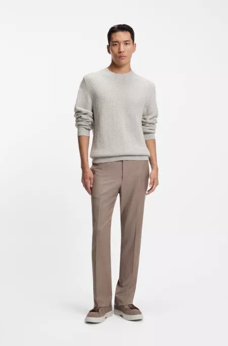 BOSS SELECTED BY SHOHEI OHTANI Gary woven-suede trainers with hidden laces