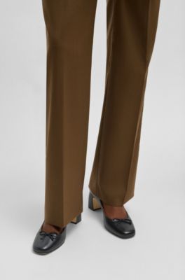 Heeled pumps in nappa leather with Double B monogram, Black