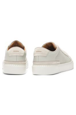 Gary low-top trainers with breathable knit uppers, Light Beige