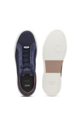 Gary low-top trainers with breathable knit uppers, Dark Blue