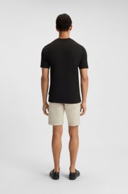 Cotton-jersey T-shirt with logo artwork, Black