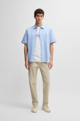 Cotton-jersey T-shirt with logo artwork, White