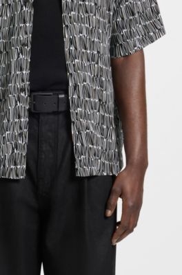 Oversize-fit shirt with abstract print, Patterned