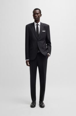 Camisa slim fit en jacquard con motivo de hojas, Blanco