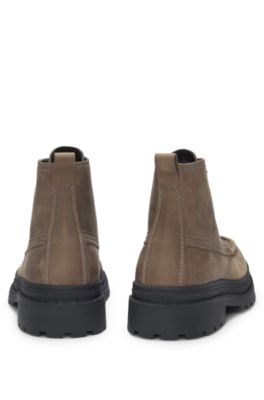 BOSS SELECTED BY BECKHAM leather half boots, Light Green