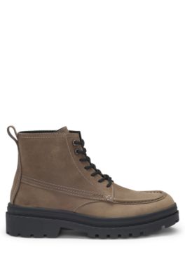 BOSS SELECTED BY BECKHAM leather half boots, Light Green