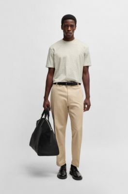 Cotton T-shirt with all-over printed monograms, White