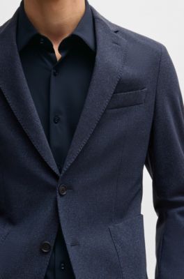 Slim-fit shirt structured performance-stretch jersey