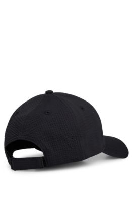 Gorra de sirsaca con parche de logo, Negro