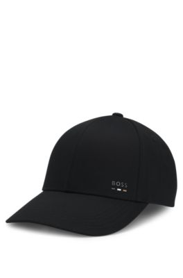 BOSS - Cotton-twill cap with logo trim - Black