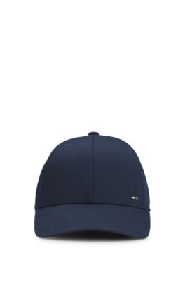 Gorra de sarga de algod&oacute;n con detalle de logo, Azul oscuro
