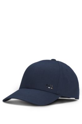 Gorra de sarga de algod&oacute;n con detalle de logo, Azul oscuro