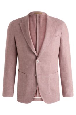 ボトムスその他 Boss Double-Breasted Linen Blazer With Structured Shoulders Hugo Boss Boss Double-breasted Linen Blazer With Structured